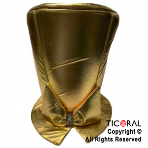 SOMBRERO GALERON METAL LISO CON MOO ORO x 1